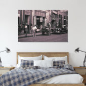 1940 Spanje Straatfotografie Lopez Schoonheidssalo Canvas Afdruk (Insitu (Slaapkamer))