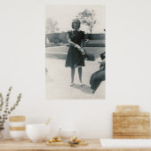 1940 vrouw met pet poster (Keuken)