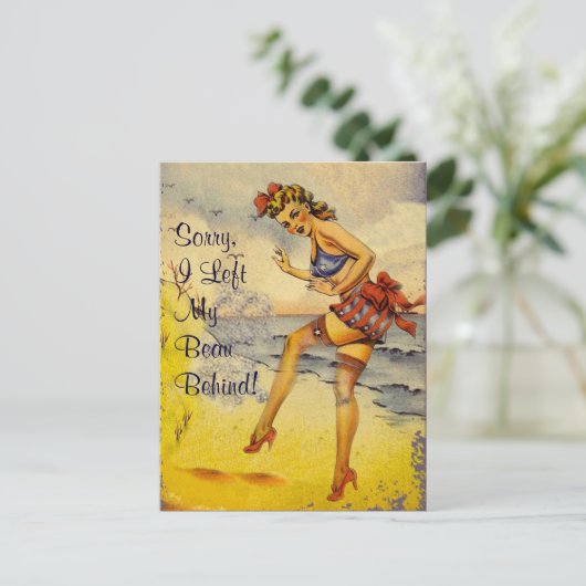 1940s Baignade Beauté Funny Carte postale (Debout devant)