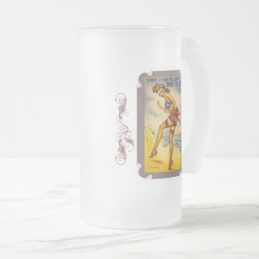 1940s Baignade Beauté Funny Frosted Beer Mug (Devant droit)