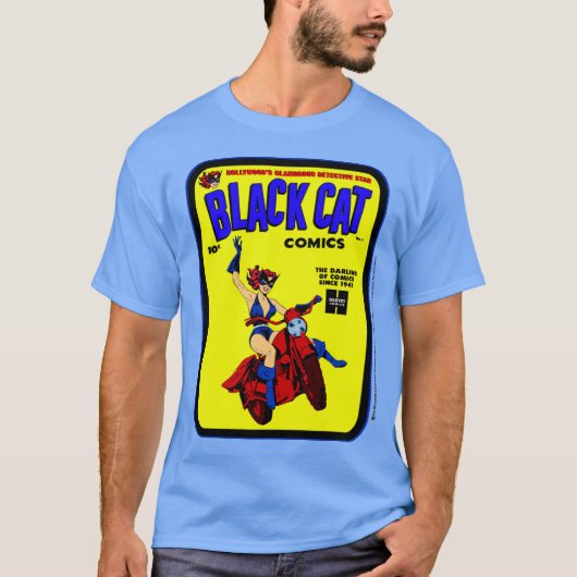 1940's Black Cat Comics T-Shirt (Voorkant)