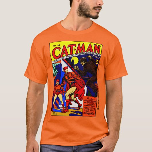 1940's Cat-Man Comic T-Shirt (Devant)