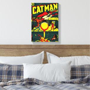 1940's CAT-MAN Comics Canvas Print