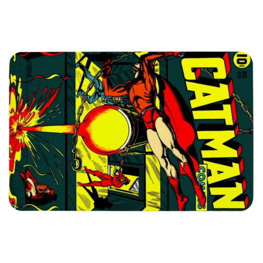 1940's Cat-Man Comics Flexible Magnet (Horizontal)