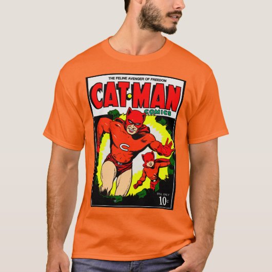1940's CAT-MAN Comics T-Shirt  (Voorkant)