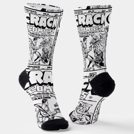 1940's CRACK Comics Socks Sokken (Gebogen)