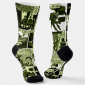 1940's Green Lama Comic Strip Socks Sokken (Gebogen)