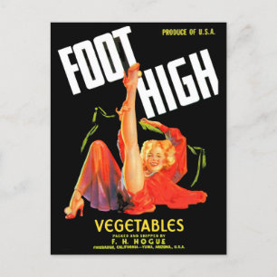 1940s groentestiket Foot High Forces Briefkaart