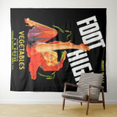 1940s groentestiket Foot High Forces Wandkleed (In Situ (horizontaal))