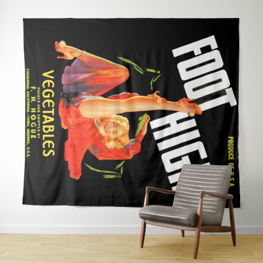 1940s groentestiket Foot High Forces Wandkleed (In Situ (horizontaal))