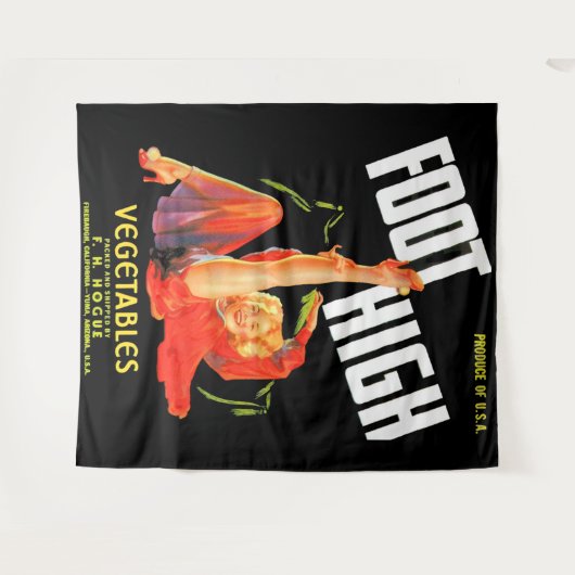 1940s groentestiket Foot High Forces Wandkleed (Voorkant (horizontaal))