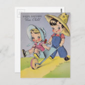  1940s Happy Birthday Beste kind Briefkaart (Voorkant / Achterkant)