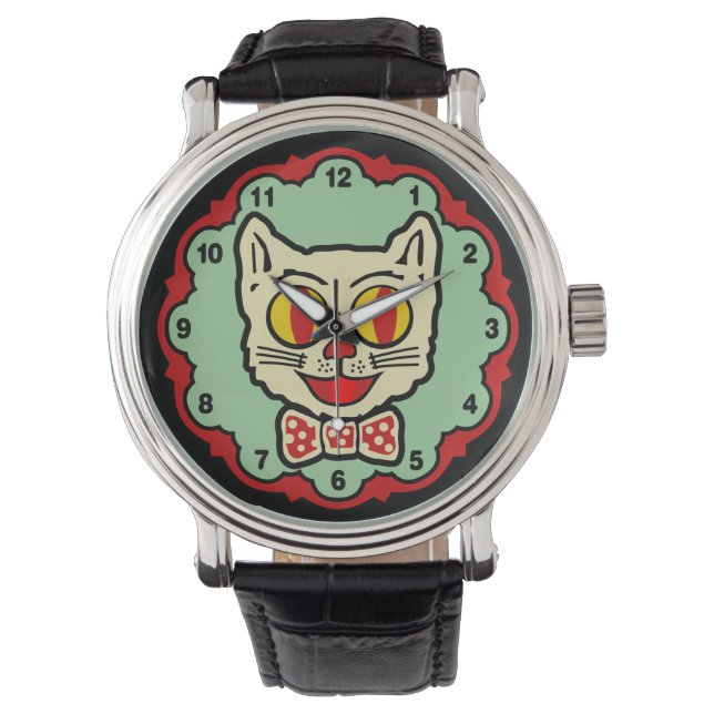 1940s  kat polshorloge horloge (Voorkant)