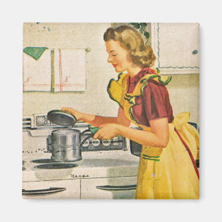 1940s Koken Huisvrouw Magneet