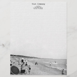 1940's Lake Michigan Beach Scene Briefhoofd