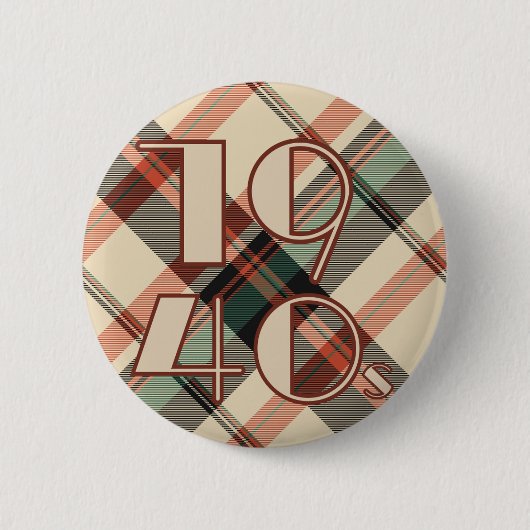 1940s Plaid Button (Voorkant)
