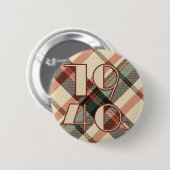 1940s Plaid Button (Voorkant /achterkant)