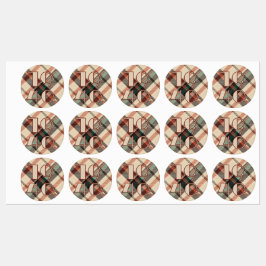 1940s Plaid Stickers