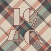 1940s Plaid Vinyl Sticker (Voorkant)