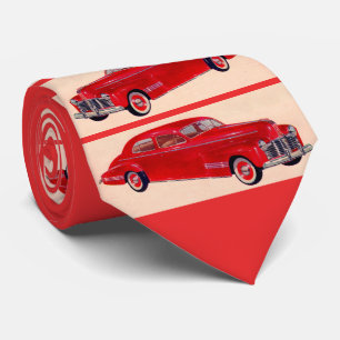1940s Pontiac Torpedo print Stropdas