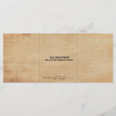 1940s Replica Paspoort Identificatie Menu (Achterkant)