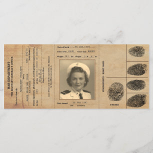 1940s Replica Paspoort Identificatie Menu