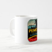 1940S SARDINE CAN ÉTIQUETTE ILLUSTRATION CAFÉ MUG (Devant gauche)