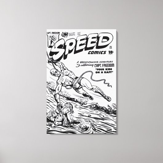 1940's SPEED Comics Canvas Print (Voorkant)