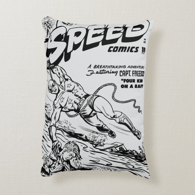 1940's SPEED Comics Kussen (Achterkant (Verticaal))