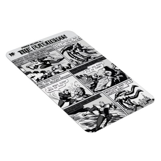 1940's The FUTUREMAN Comic Strip Flexible Magnet (Côté Droit)