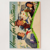 1940s Thuis voor Kerstmis Legpuzzel (Verticaal)