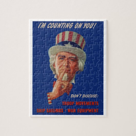 1940s waarschuwing van oom Sam Legpuzzel (Verticaal)