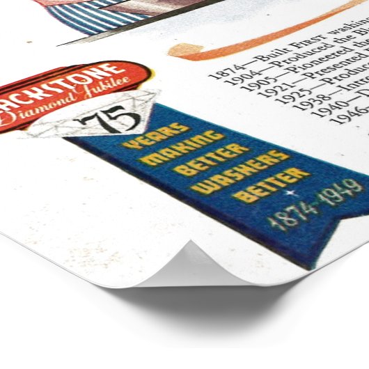 1940s Wasmachine AD Poster (Hoek)