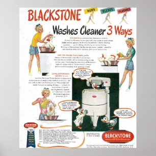 1940s Wasmachine AD Poster