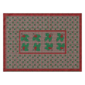 1940s Xmas Gingham 52 "x 70" tafelkleed (Voorkant (Horizontaal))