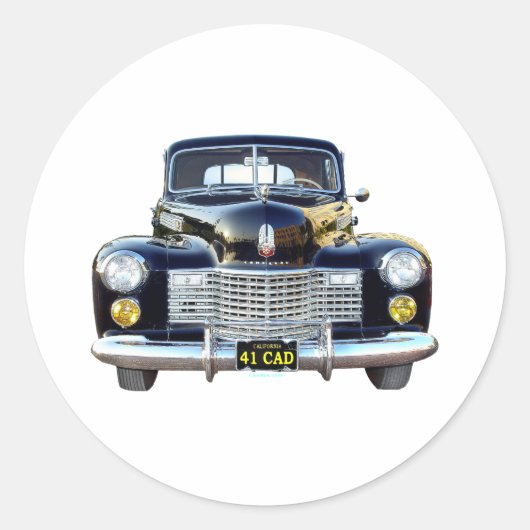 1941 CADILLAC RONDE STICKER (Voorkant)
