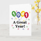 1941 Een grote jaardag Kaart (Gele Bloem)