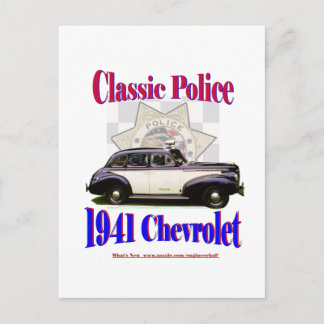 1941 Klassieke Politie Chevrolet Briefkaart