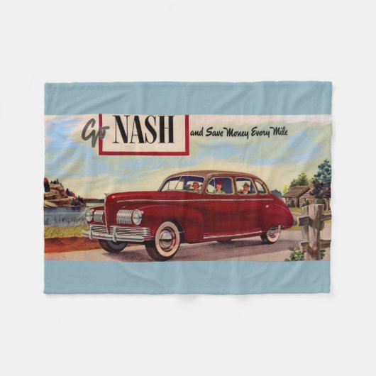 1941 Nash automobile & Fleece Deken (Voorkant (Horizontaal))