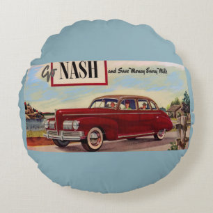 1941 Nash automobile & Rond Kussen
