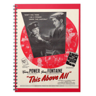 1942 Dit is bovenal het poster van films Notitieboek