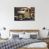 1942 Pickup Truck Canvas afdrukken (Insitu (Slaapkamer))