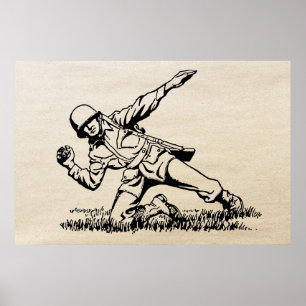1942  WWII-soldaat Poster