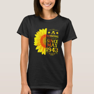 1943 72 jaar oud 72e zonneschijn t-shirt