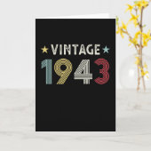 1943 80ste verjaardag Gift 80 jaar oud Kaart (Gele Bloem)