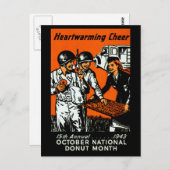 1943 Donut Poster Briefkaart (Voorkant / Achterkant)