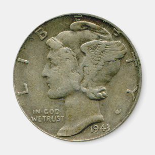 1943 US Mercure dime aimant obverse