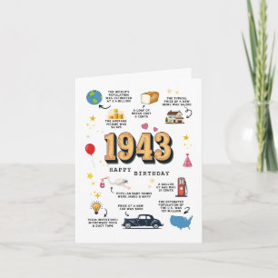1943 Verjaardag Kaart voor papa of mama