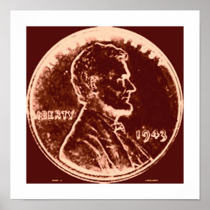 1943 Wheat Penny 5 Poster