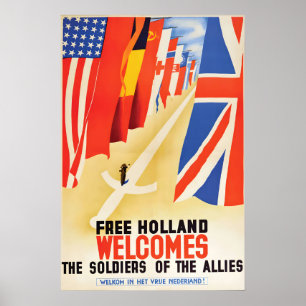 194445 Affiche célébrant la libération de la